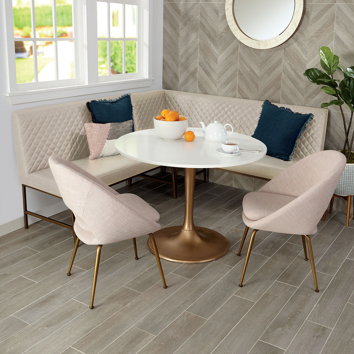 Daltile Trellis Oak 6 in. x 36 in. Porcelain Floor Tile - Smoke TR23