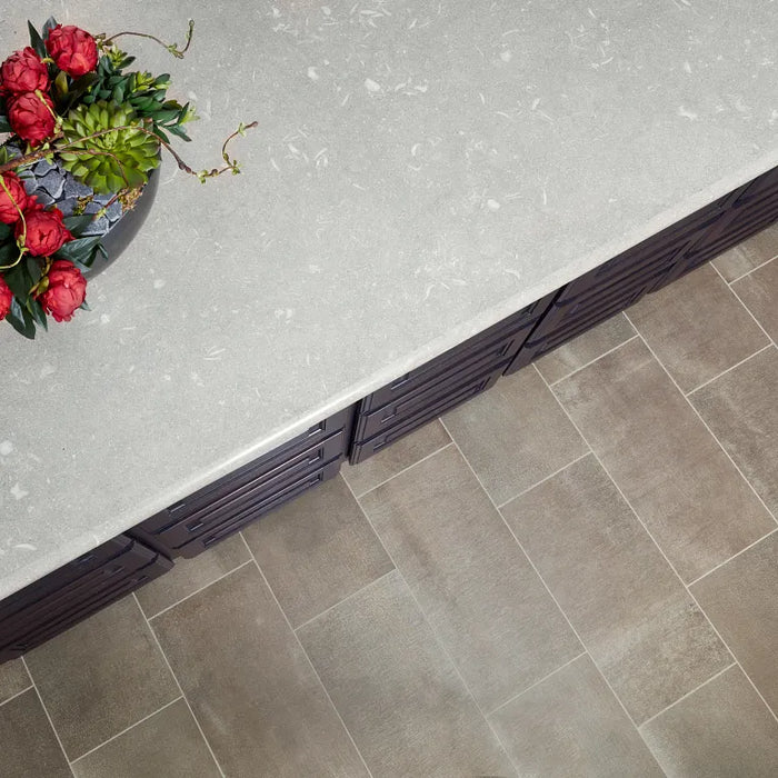 Arizona Tile - Reside USA Series - 12" x 24" Rectified Porcelain Tile - Brown floor installation
