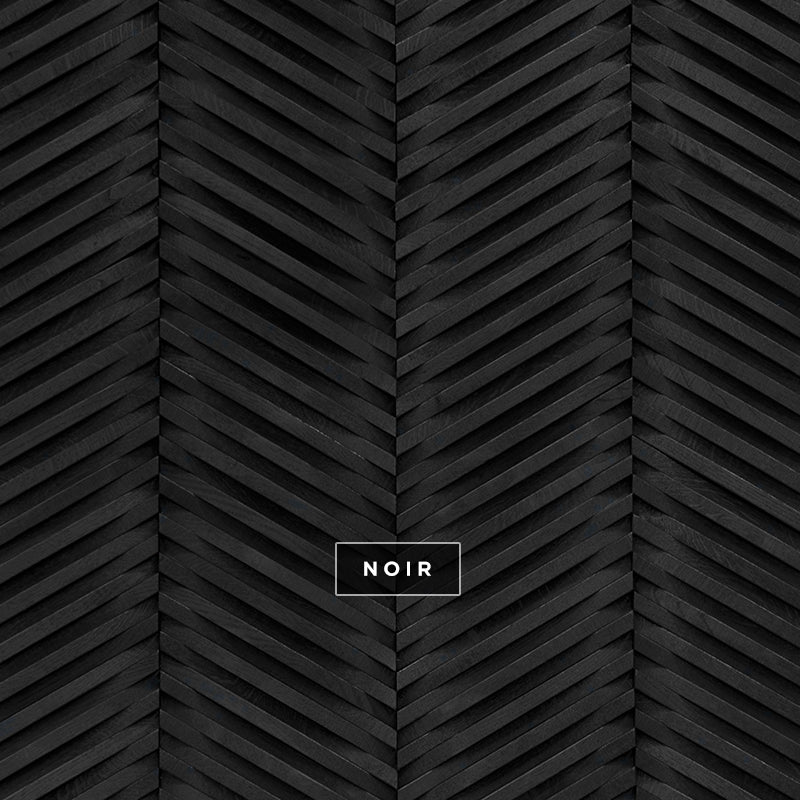 DuChateau - Curva Chevron Wall Coverings - Noir