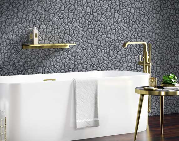 Maniscalco - Eco Rocks Series - 12" x 12" Terrazzo Mosaic - Black Top Installed