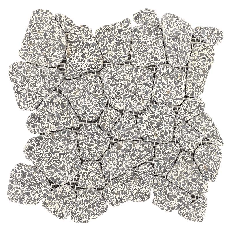 Maniscalco - Eco Rocks Series - 12" x 12" Terrazzo Mosaic - Black Top