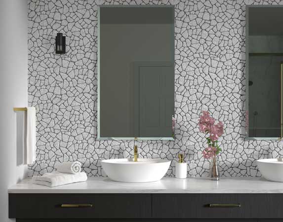 Maniscalco - Eco Rocks Series - 12" x 12" Terrazzo Mosaic - Cement Sprinkle Installed