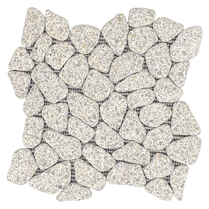 Maniscalco - Eco Rocks Series - 12&quot; x 12&quot; Terrazzo Mosaic - Cement Sprinkle