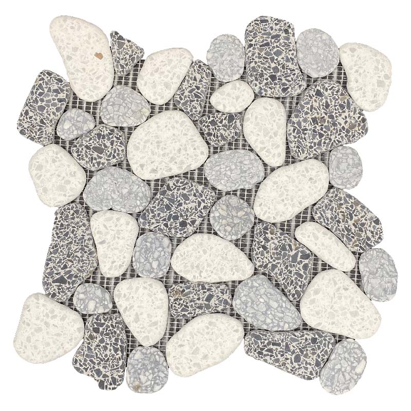 Maniscalco - Eco Rocks Series - 12&quot; x 12&quot; Terrazzo Mosaic - Eco Rock Blend