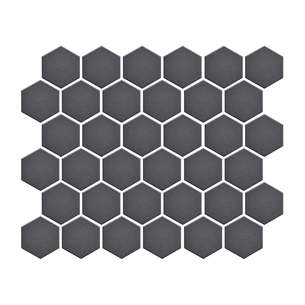 CommodiTile - Elements 2" Hexagon Mosaic - Carbon