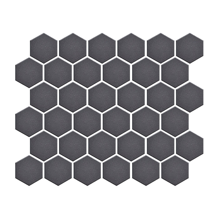 CommodiTile - Elements 2" Hexagon Mosaic - Carbon