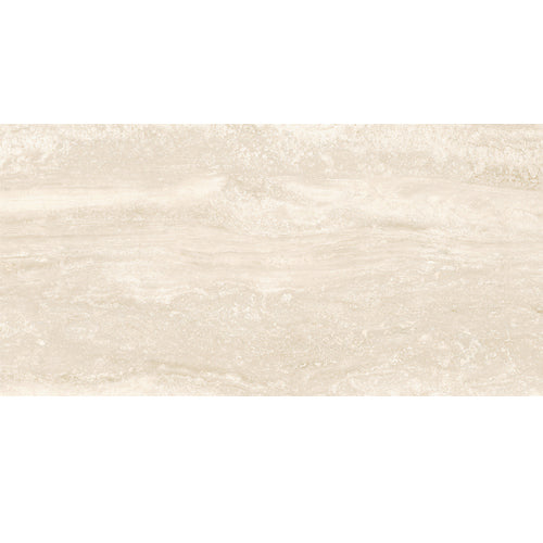 Cobsa - Tuscany Vein Cut Series 12 in. x 24 in. Polished Rectified Porcelain Tile - Ivory
