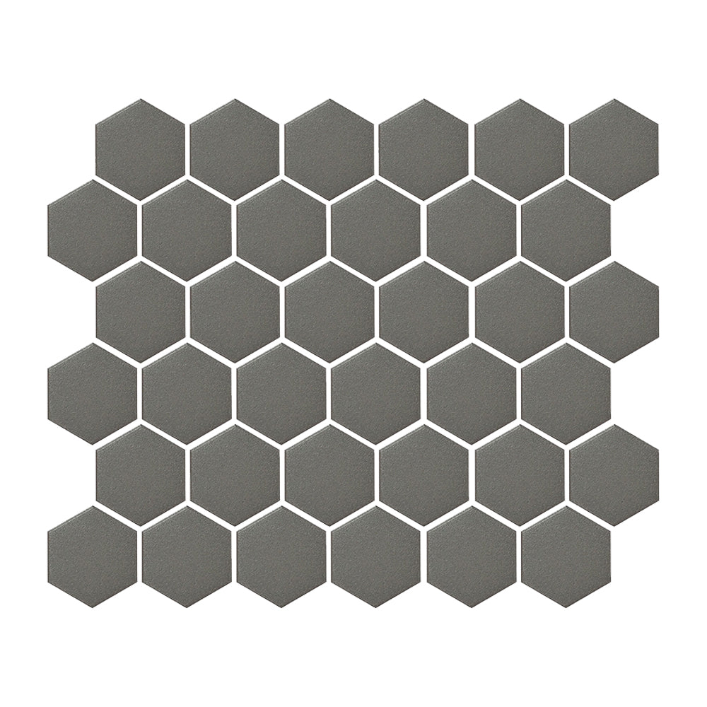 CommodiTile - Elements 2" Hexagon Mosaic - Lead