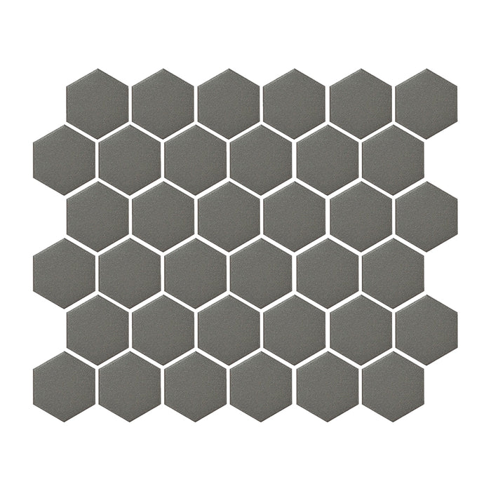 CommodiTile - Elements 2" Hexagon Mosaic - Lead