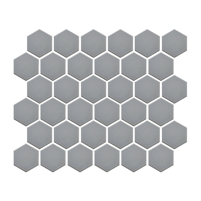 CommodiTile - Elements 2" Hexagon Mosaic - Platinum