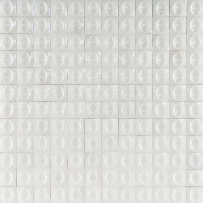 Tesoro - Gleeze Series - 4 in. x 4 in. Porcelain Tile - 3D Egg Deco - Bianco