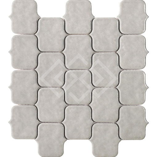 Enzo Tile - Horizon Porcelain Mosaic Tile - Silver