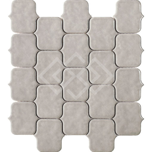 Patara Stone - Horizon Porcelain Mosaic Tile - Pewter — Floorzz