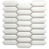 See Enzo Tile - Sophia Small Picket Porcelain Mosaic Tile - Snow