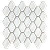 See Enzo Tile - Millennium Porcelain Diamond Mosaic Tile - Snow