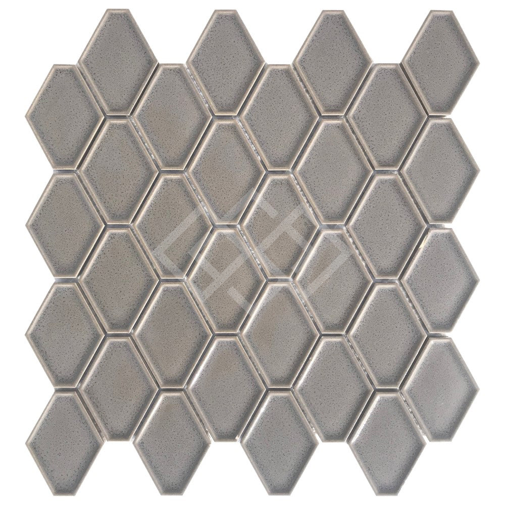 Enzo Tile - Millennium Porcelain Diamond Mosaic Tile - Timber