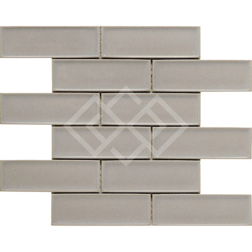 Enzo Tile - Millennium 2&quot; x 6&quot; Porcelain Brick Mosaic Tile - Flint
