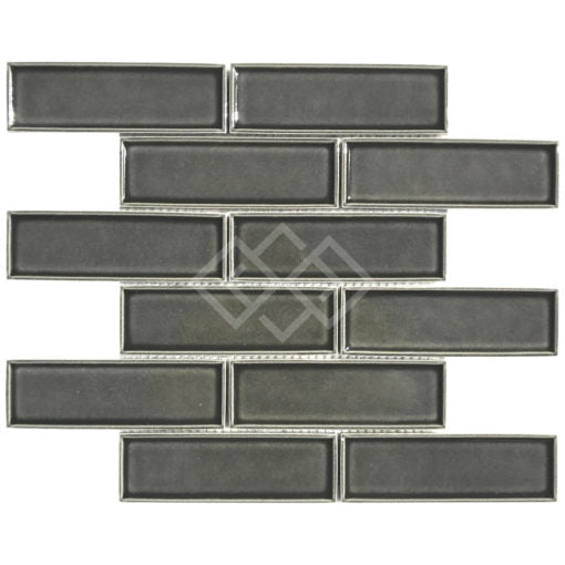 Enzo Tile - Millennium 2" x 6" Porcelain Brick Mosaic Tile - Dusk