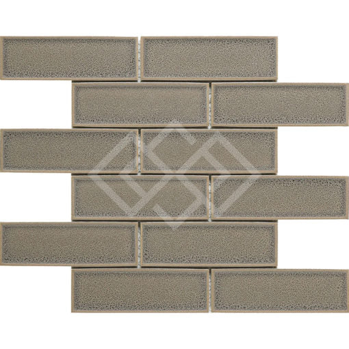 Enzo Tile - Millennium 2&quot; x 6&quot; Porcelain Brick Mosaic Tile - Timber