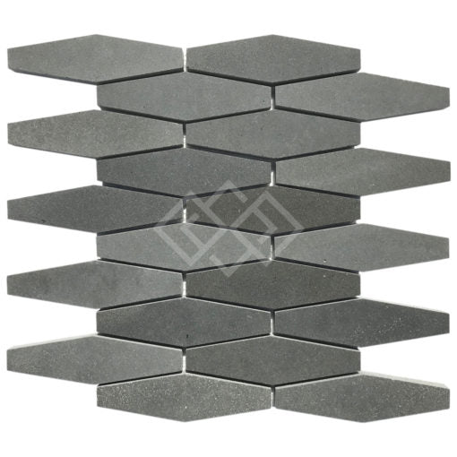 Enzo Tile - Volcano Basalt Mosaic Tile - Clipped Diamond