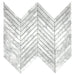 Enzo Tile - Carrara White Marble Mosaic Tile - Chevron