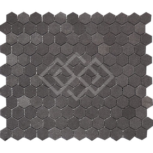 Enzo Tile - Volcano Basalt Mosaic Tile - 1" Hex