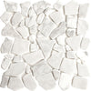 See Enzo Tile - Tumbled Puzzle Mosaic - Carrara White