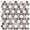 See Elysium - Aether Blue 11.5 in. x 12 in. Marble Mosaic