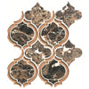 See Elysium - Alice Dark Emperador 9.75 in. x 11.75 in. Glass & Stone Mosaic