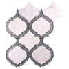 See Elysium - Alice Silver White 9.75 in. x 11.75 in. Glass & Stone Mosaic