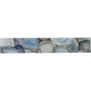 See Elysium - Aura Shell Blue 4 in. x 24 in. Glass Tile