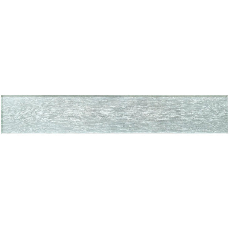 Elysium - Aura Silver 4 in. x 24 in. Glass Tile