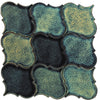 See Elysium - Calabash Multiblue 6 in. x 6 in. Porcelain Arabesque Tile