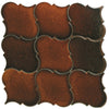 See Elysium - Calabash Red 6 in. x 6 in. Porcelain Arabesque Tile