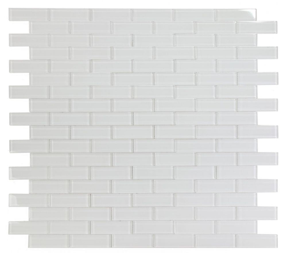 Elysium - Casale White Shining 11.75 in. x 11.75 in. Glass Mosaic