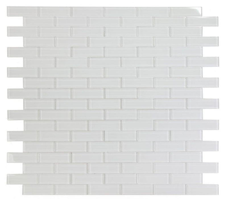 Elysium - Casale White Shining 11.75 in. x 11.75 in. Glass Mosaic