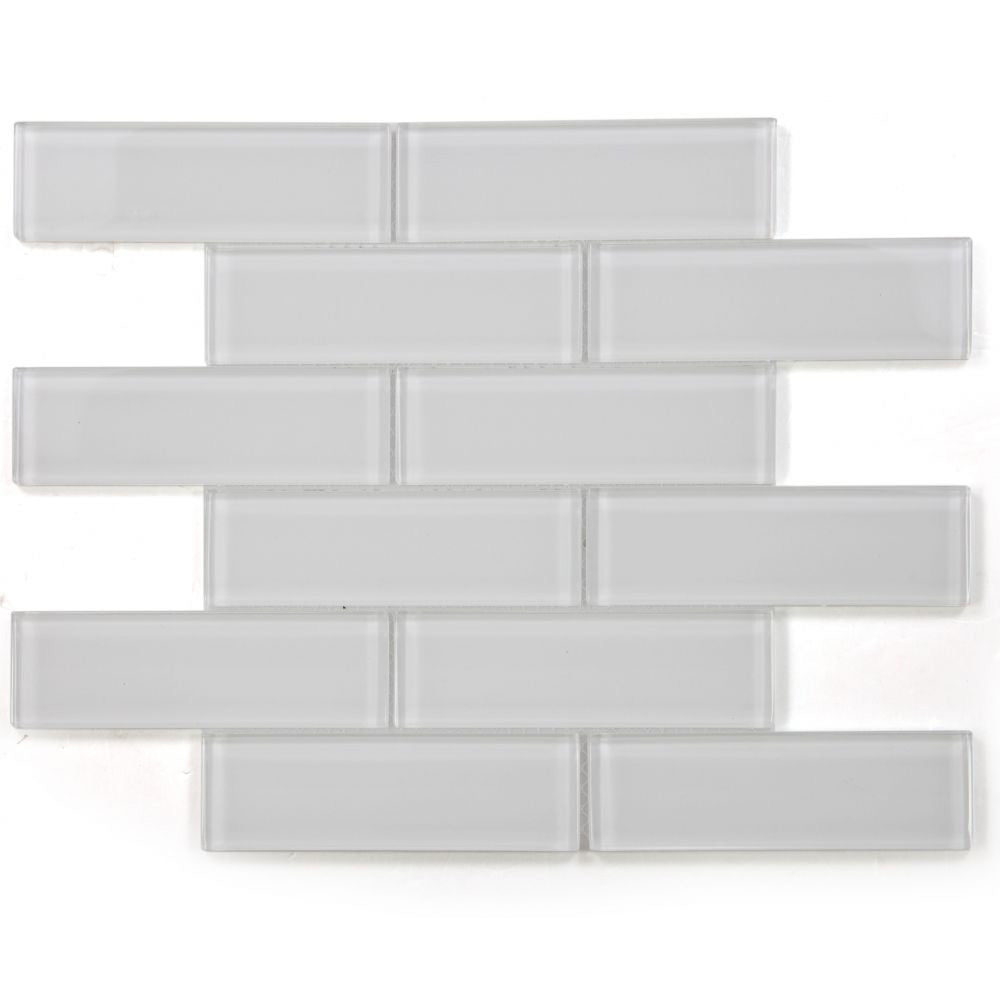 Elysium - Casale White Shining 11.75 in. x 11.75 in. Glass Mosaic