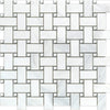 See Elysium - Cross White 12 in. x 12 in. Mosaic