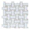 See Elysium - Diana Cross Thassos 12.25 in. x 12.25 in. Marble Mosaic