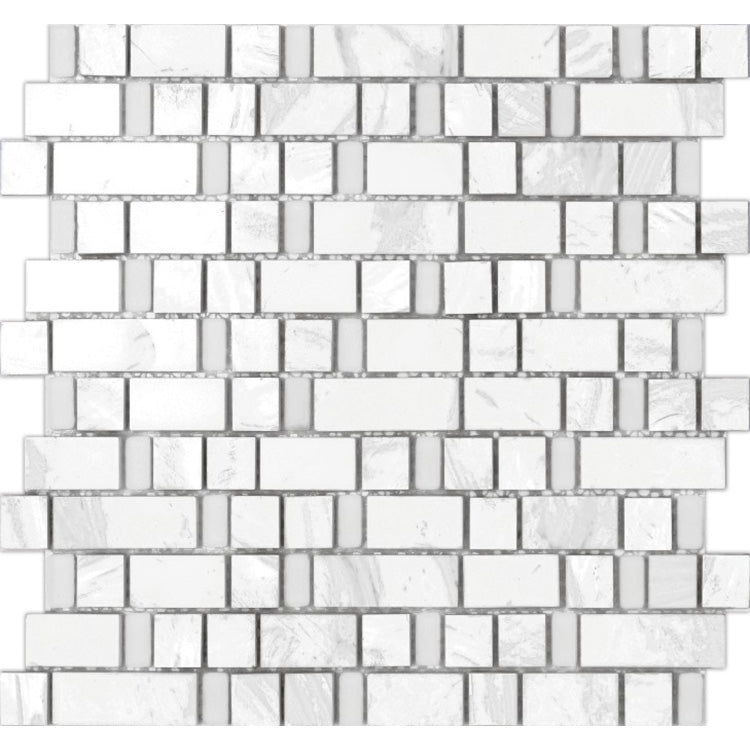 Elysium - Diana Stack 11.75 in. x 11.75 in. Marble Mosaic