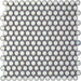 Elysium - Fancy White Penny 11.5 in. x 11.5 in. Porcelain Mosaic