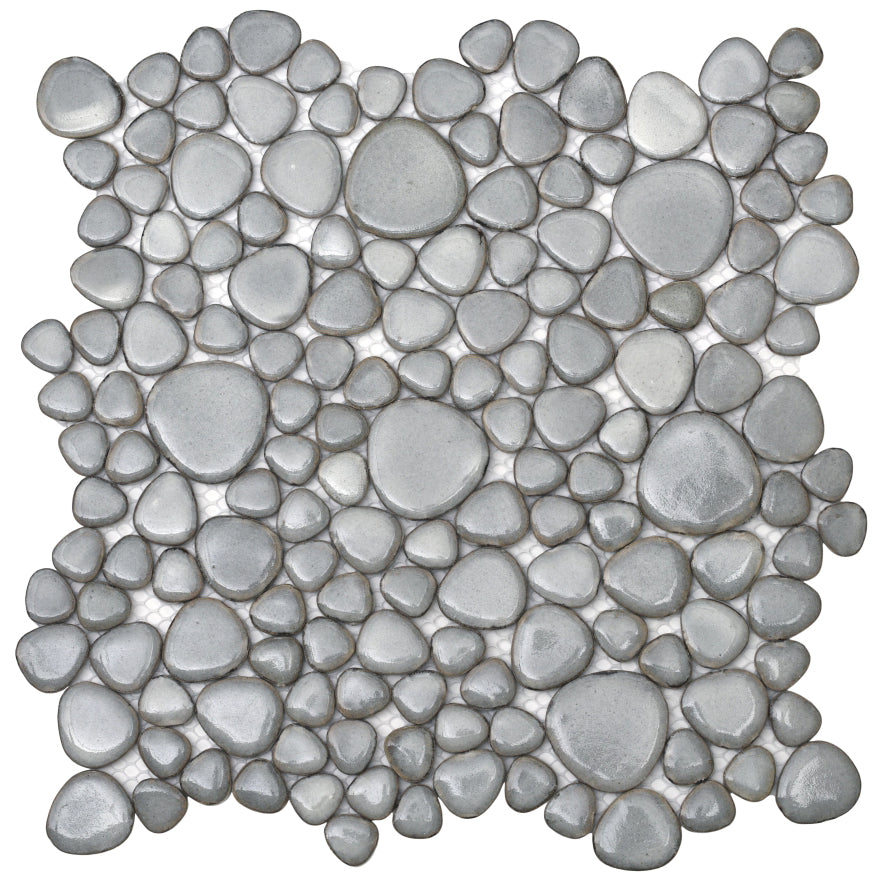 Elysium - Growing Grey Porcelain MosaicElysium - Growing Grey 12 in. x 12 in. Porcelain Mosaic