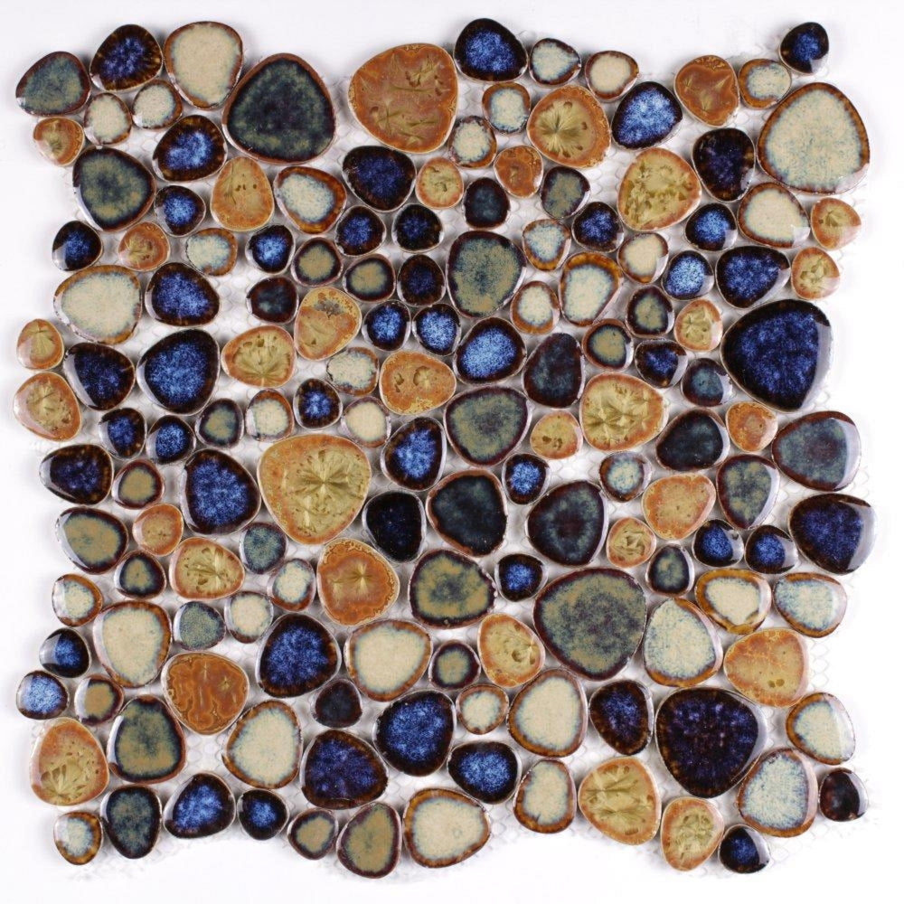 Elysium - Growing Olive 11.5 in. x 11.5 in. Porcelain Mosaic — Floorzz