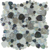 See Elysium - Inari Grey Pebble 12 in. x 12 in. Glass Mosaic