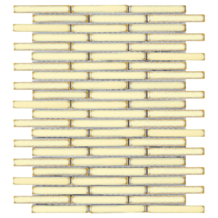 Elysium - Hulu Ivory Spike 11 in. x 12 in. Porcelain Mosaic