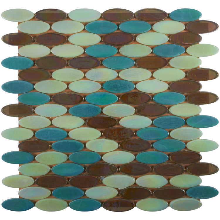 Elysium - Laguna Creek 12 in. x 12 in. Stained Glass Tile