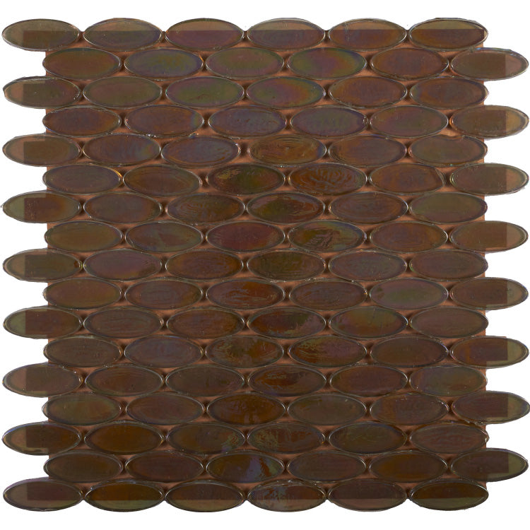 Elysium - Laguna Taupe 12 in. x 12 in. Stained Glass Tile