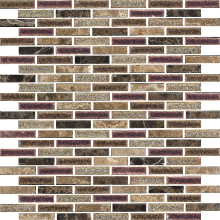 Elysium - Princess 11.75 in. x 12 in. Crackled Glass Mosaic