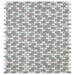 Elysium - Swiss Blue Brick 10.75 in. x 11.75 in. Crackle Glass and Stone