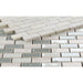 Elysium - Swiss Blue Brick 10.75 in. x 11.75 in. Crackle Glass and Stone
